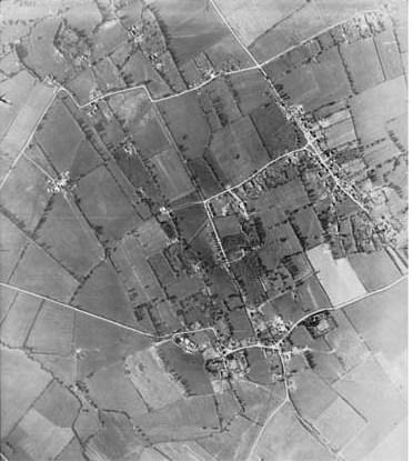 aerial view of Wanborough 1946 &copy;NMR